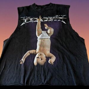 VINTAGE 1994 MEGADETH YOUTHANASIA ALBUM SLEEVELESS T-SHIRT